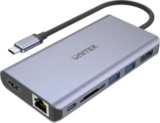 UNITEK uHUB S7 USB-C hub Grijs