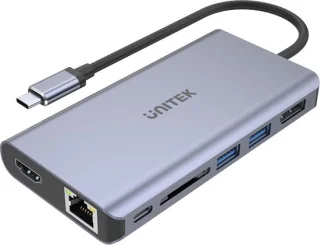 UNITEK uHUB S7 USB-C hub Grijs