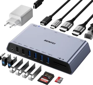 Universeel 12‑in‑1 USB 3.0 Dockingstation