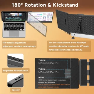 Universeel 14" Draagbare Laptop Scherm Extender