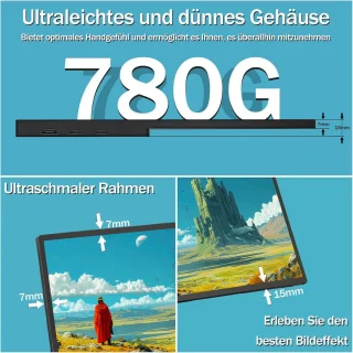 Universeel 15,6 inch draagbaar beeldscherm