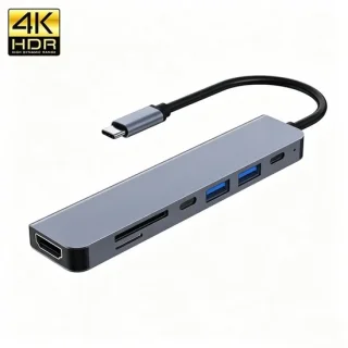 Universeel 7-in-1 USB-C Docking Station Spacegrey