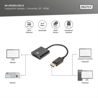 Universeel DisplayPort naar DVI-I Adapter