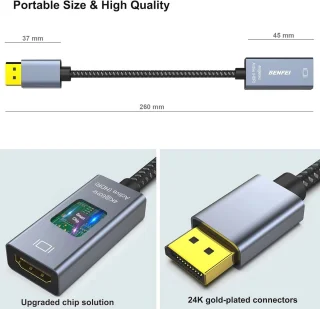 Universeel DisplayPort-naar-HDMI adapter
