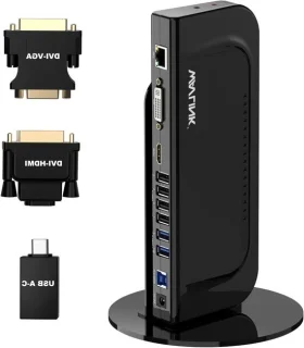 Universeel docking station - laptop hub - zwart