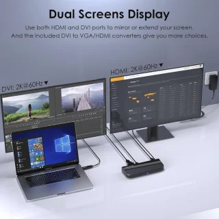 Universeel dockingstation voor 2 monitoren