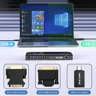 Universeel dockingstation voor 2 monitoren