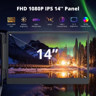 Universeel Draagbare Monitor 14 inch