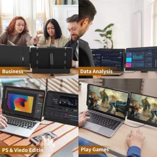 Universeel Dubbel Scherm Laptopmonitor 15,6 inch
