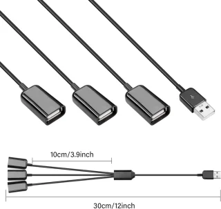 Universeel USB 2.0 3-poorts hub