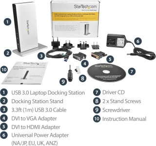Universeel USB 3.0 Dual-monitor dockingstation