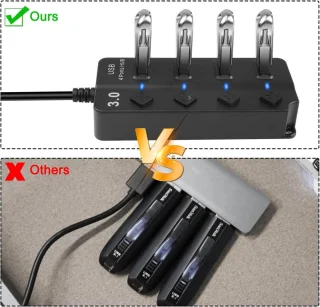 Universeel USB 3.0-hub 4-poorts