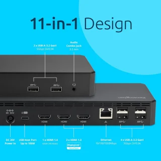Universeel USB-C 11-in-1 Dockingstation