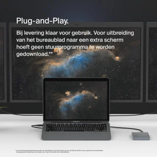 Universeel USB-C Docking Station 11-in-1 voor 3 monitoren