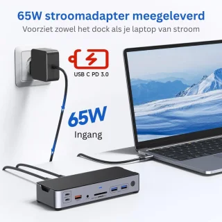 Universeel USB-C Docking Station Laptop 2x HDMI