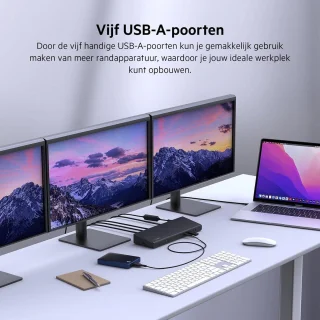 Universeel USB-C Dockingstation 11‑in‑1