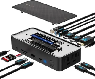 Universeel USB-C Dockingstation met M.2 SSD-behuizing