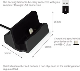 Universeel USB-C Dockingstation voor Android Smartphones - Zwart