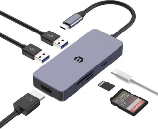 Universeel USB-C Hub Adapter - Grijs