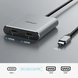 Universeel USB-C naar Dual HDMI Adapter Hub