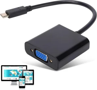 Universeel USB-C naar VGA Adapter - Zwart