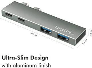 Universeel USB-hub 4-poorts Zilver