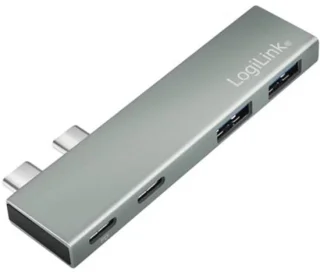 Universeel USB-hub 4-poorts Zilver