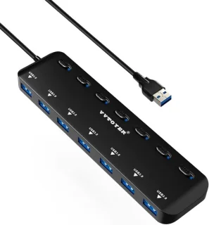 Universeel USB-hub 4-poorts Zwart