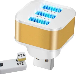 Universeel USB-splitter Goud