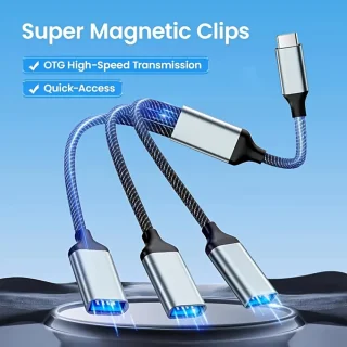 Universele 2-in-1/3-in-1 USB-kabelsplitter