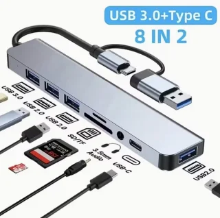 Universele 4-poorts USB-hub (2x USB-C, 2x USB-A)
