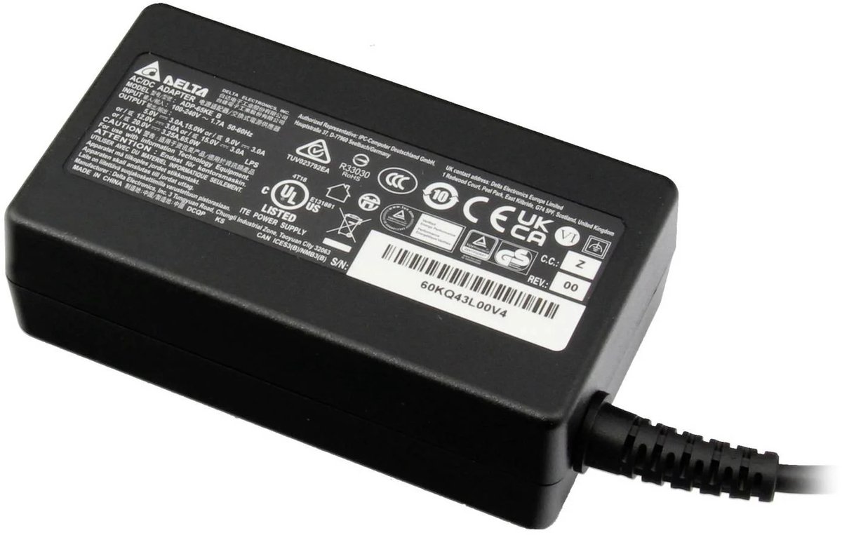 Universele 65W USB-C oplader voor laptops en mobiel