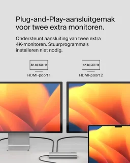 Universele 8-in-1 USB-C Hub