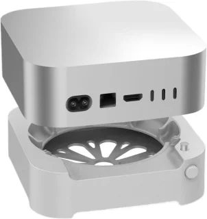 Universele Mini PC Houder - Laptop Docking Station Zilvergrijs (12,7 x 12,7 cm)