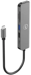 Universele USB-C Adapter Hub 6-in-1