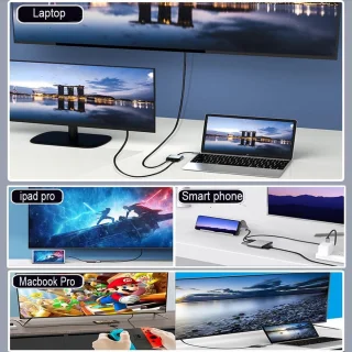 Universele USB-C Dual HDMI Multiport-adapter