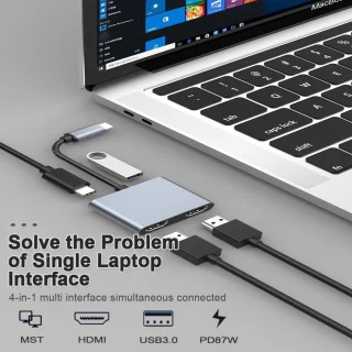 Universele USB-C Dual HDMI Multiport-adapter