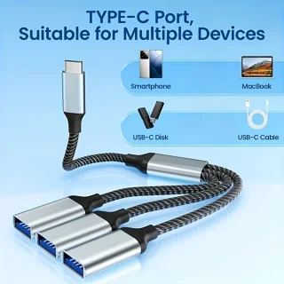 Universele USB-C-hub 3-poorts, 2-delig