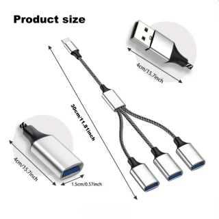 Universele USB-C-hub 3-poorts, 2-delig