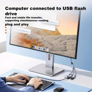Universele USB-C-hub 3-poorts, 2-delig