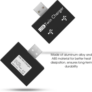 USB 2.0 2-poorts Hub Zwart