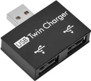 USB 2.0 Hub 2-poorts Zwart