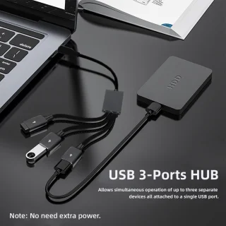 USB 2.0 Hub 3-poorts - Verlengkabel