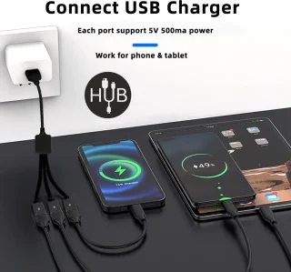 USB 2.0 Hub 3-poorts - Verlengkabel