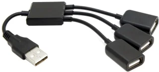 USB 2.0 Hub 3-poorts - Verlengkabel