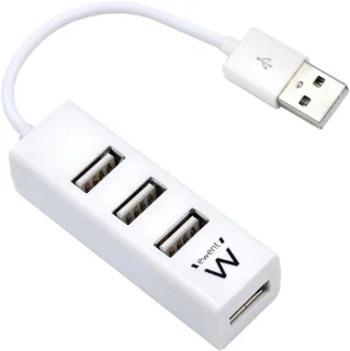USB 2.0 hub 4-poorts wit