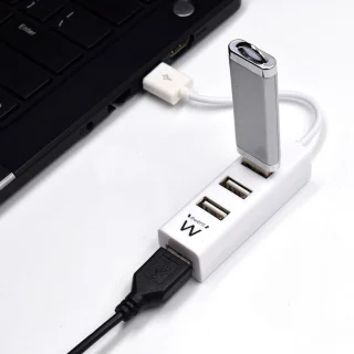 USB 2.0 hub 4-poorts wit