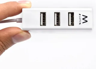 USB 2.0 hub 4-poorts wit