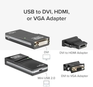 USB 2.0 Video Adapter (VGA/DVI/HDMI)