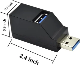 USB 3.0 3-poorts hub 90°